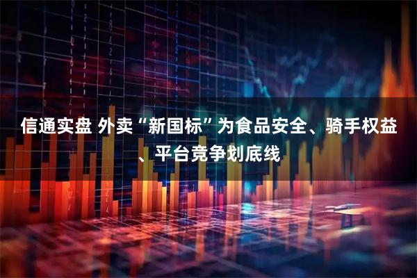 信通实盘 外卖“新国标”为食品安全、骑手权益、平台竞争划底线